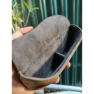 Bao da đựng kính RB size 62 , da bò lót cừu nhung , handmade siêu chất , full khung cứng chống va đập tì đè trước sau