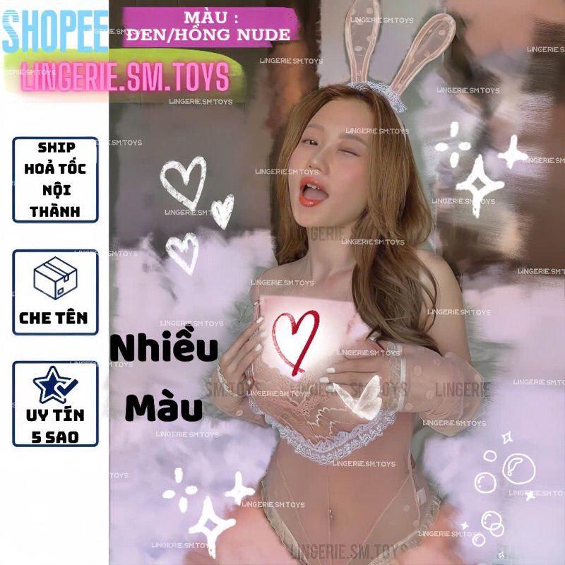 FM6988 [XEM VIDEO ĐỂ THẤY RÕ MẪU MẶC] Nội Y Liền Thân Ren Thỏ Đáy Đũng Hở Gợi Cảm Dễ Thuơng - Cosplay Sexy Bunny Harsh | BigBuy360 - bigbuy360.vn