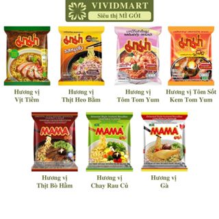 [GÓI LẺ] - MAMA - Mì Mama gói nhỏ 7 vị: Tôm Tomyum, Thịt heo bằm, Sốt kem Tomyum, Vịt tiềm, Thịt bò hầm, Gà, Chay rau củ