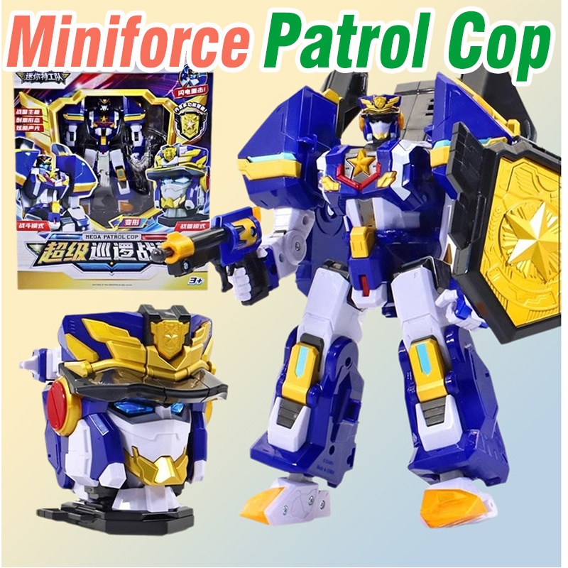 Đồ chơi miniforce mùa 6 mô hình Robot Siêu Cảnh Sát Tuần Tra Patrol Cop Điện Năng biệt đội siêu nhân