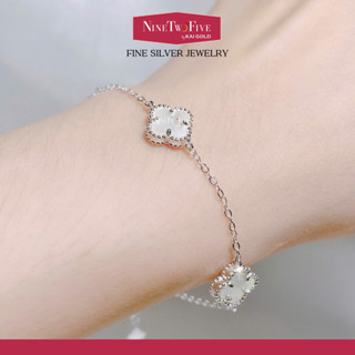  Lắc tay nữ NINE TWO FIVE bạc Ý xi mạ Rhodium đính xà cừ sang trọng – Quà tặng ý nghĩa cho nàng - BR-ROHP111 