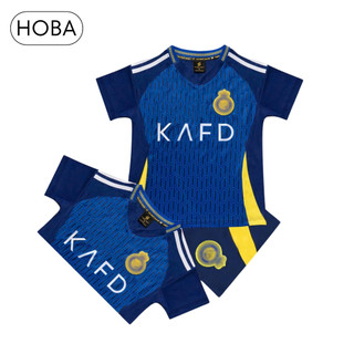  Bộ quần áo bóng đá trẻ em đồ đá banh trẻ em CLB Al Nassr Ronaldo CR7 xanh đen 24 25 thun lạnh TESV 