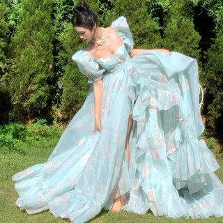 152 - ĐẦM MAXI CÔNG CHÚA TAY PHỒNG XẺ TÀ