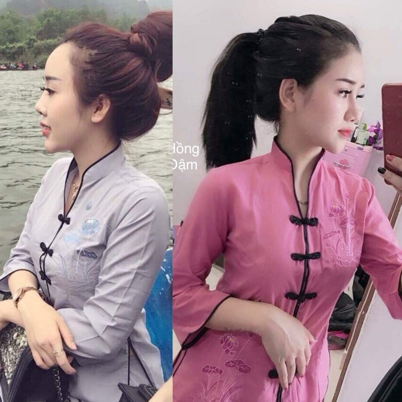 Cổ Tàu Nữ #Jacket Top Kem Dress Women # Đồ Lam Đi Chùa