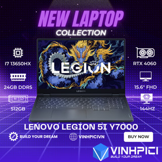 Laptop Lenovo Legion 5i Y7000 2024 (i7-13650HX/ RTX 4060/ Ram 24GB/ SSD 512GB/ 15.6" FHD 144Hz)