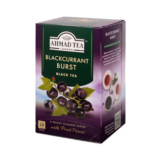Trà đen hương Nho đen Ahmad 40g - Ahmad Blackcurtant Burst Tea 40g/20bags