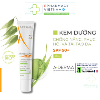  Kem dưỡng A-Derma Epitheliale A.H Ultra SPF50+ Protective Repairing Cream Phục Hồi Da 40ml 