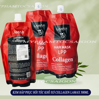 (CHÍNH HÃNG)Hấp phục hồi tóc hư tổn collagen Lamax 500ml