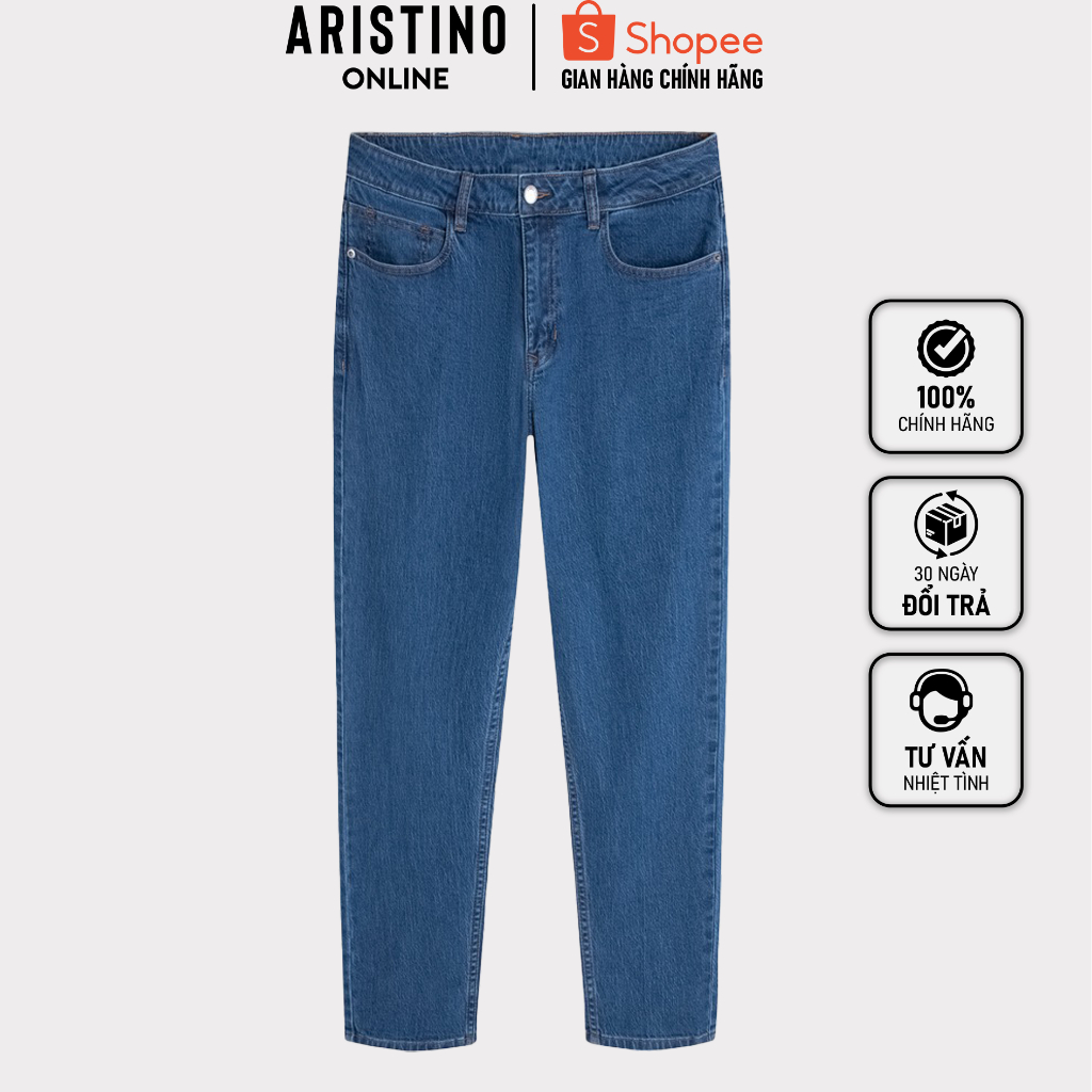 Quần Jeans Aristino dáng Regular Fit AJN0080Z