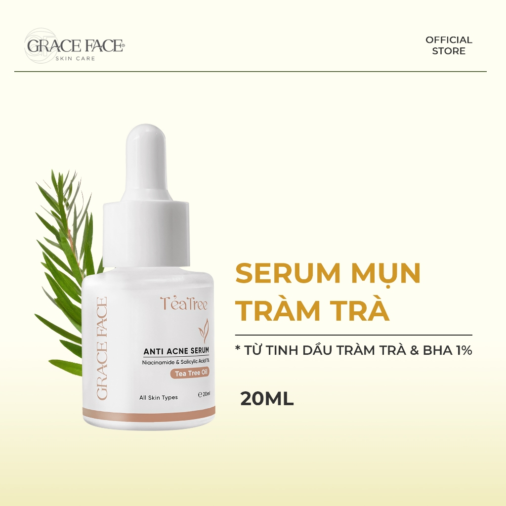 Serum Tràm Trà Bha 1% Dành Cho Da Mụn Grace Face 20Ml