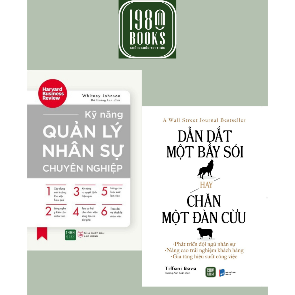 Sách - Combo Kỹ Năng Quản Lý Nhân Sự Chuyên Nghiệp + Dẫn Dắt Một Bầy Sói Hay Chăn Một Đàn Cừu