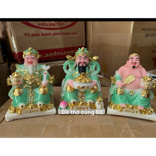 Thần Tài Thổ Địa Bằng Đá Màu Xanh Lá Mệnh Mộc
