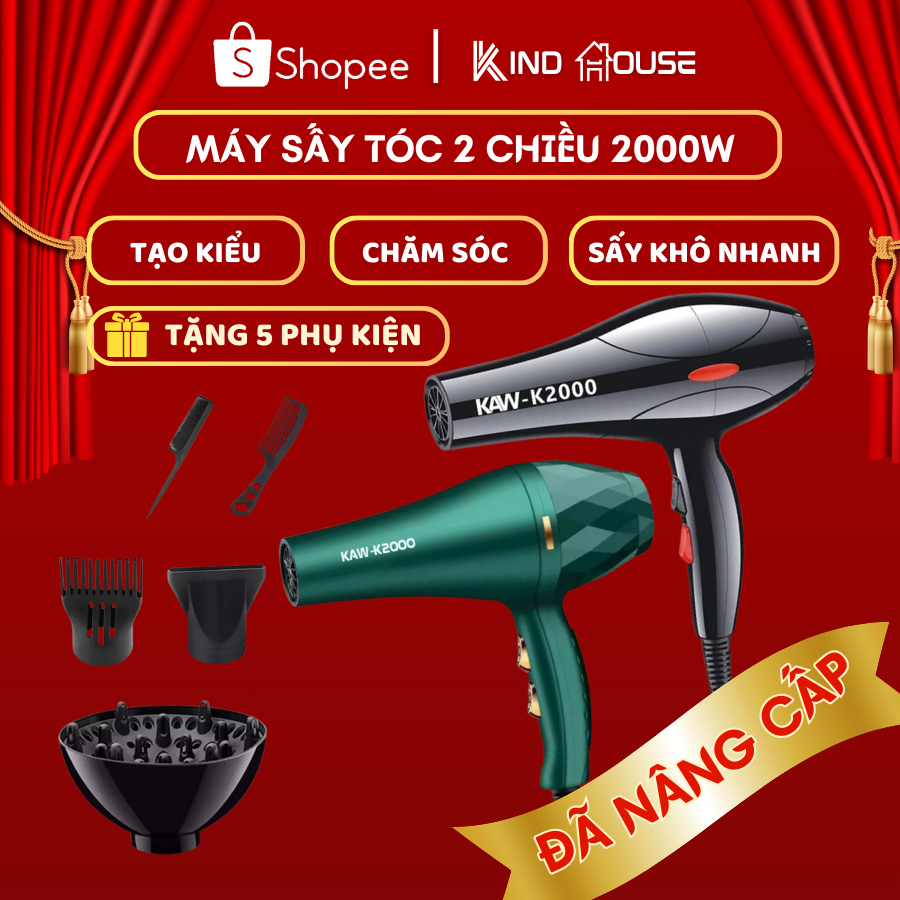 Máy Sấy Tóc 2 Nóng Lạnh Công Suất Lớn, An Toàn, Bền Bỉ, Chắc Chắn Bảo Hành Lỗi 1 Đổi 1