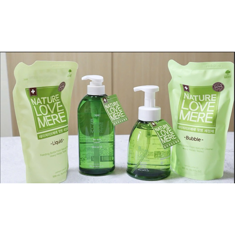 NƯỚC RỬA BÌNH TẠO BỌT / GEL NATURE LOVE MERE 550ml