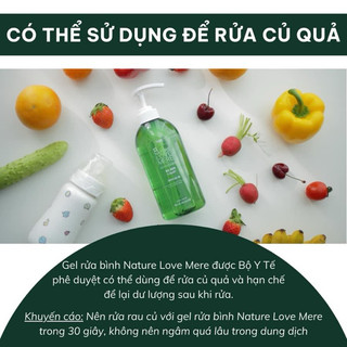 NƯỚC RỬA BÌNH TẠO BỌT / GEL NATURE LOVE MERE 550ml