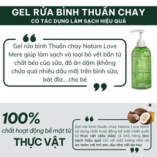 NƯỚC RỬA BÌNH TẠO BỌT / GEL NATURE LOVE MERE 550ml