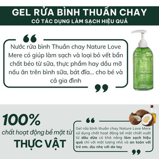 NƯỚC RỬA BÌNH TẠO BỌT / GEL NATURE LOVE MERE 550ml