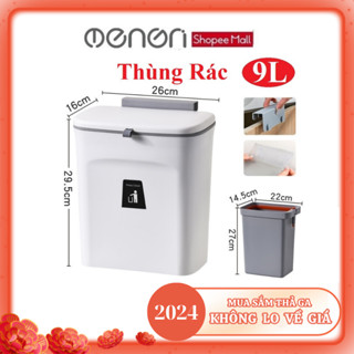 Thùng Đựng Rác OENON Có Nắp Treo Cánh Tủ Hoặc Dán Tường Chất Liệu Nhựa PP Cao Cấp