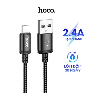 Cáp sạc nhanh 2.4A Hoco,dây sạc bọc dù chống gẫy cho điện thoại phone 6 -14,chân cắm usb truyền dữ liệu dài 1m 1.2 2m 3m