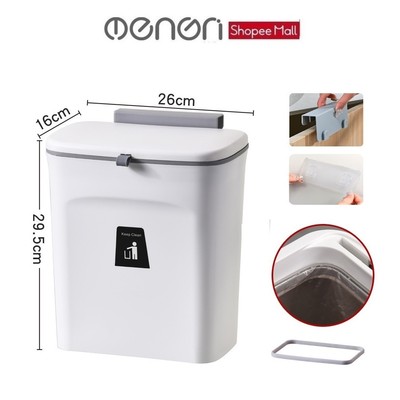 Thùng Rác Treo Cánh Tủ Có Nắp Đậy Chất Liệu Nhựa PP Chống Bán Bẩn - OENON