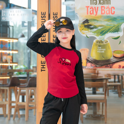 Áo thu đông bé gái tay dài chất liệu thun borip 4 chiều giữ nhiệt trung bình - Loza Kids AD2816