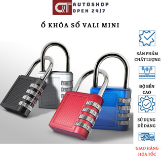 Ổ khoá số Ổ khoá mini khóa vali mật khẩu mã số cho balo túi xách đi du lịch QT Auto247