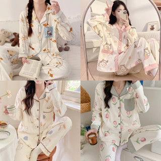 Bộ Pijama mặc bầu và sau sinh chất coton mềm mát, quần có chỉnh chun, áo có thiết kế cho con bú