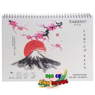 Sổ vẽ chì Takeyo A6/A5/A4/A3 (50 tờ,160gsm) -sketchbook