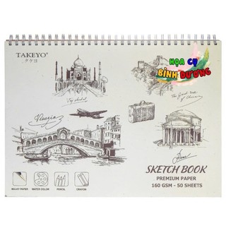 Sổ vẽ chì Takeyo A6/A5/A4/A3 (50 tờ,160gsm) -sketchbook