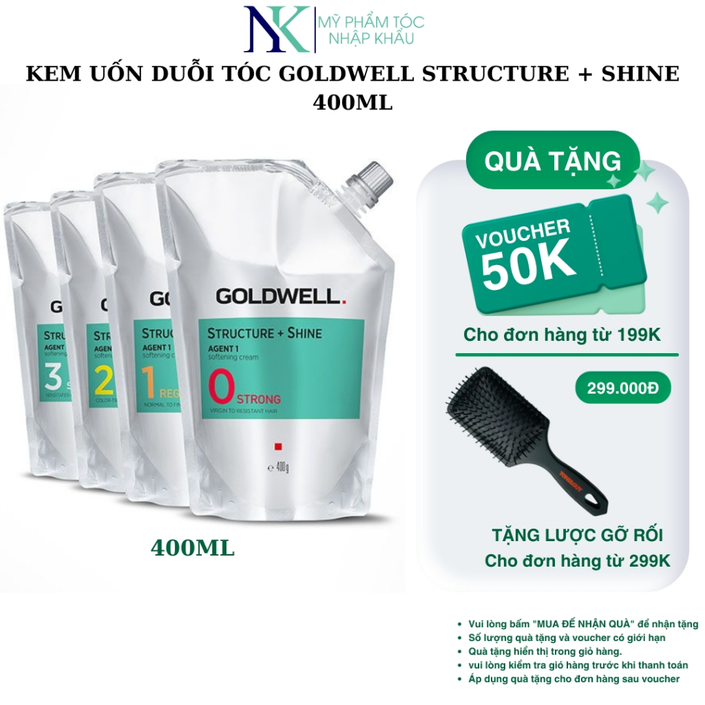 Kem Uốn Duỗi Tóc Goldwell Structure + Shine 400ml