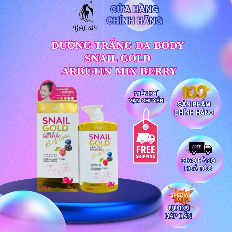 KEM BODY DƯỠNG THỂ SNAIL GOLD MIX ARBUTIN MẪU MỚI 2024