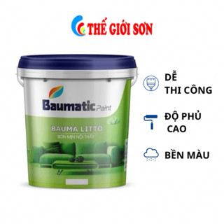 18L- Sơn trong nhà giá rẻ Bauma Litto - sơn siêu trắng (lưu ý khách đặt 1 thùng/ 1 đơn)