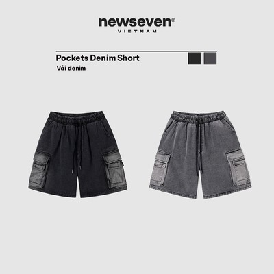 Quần Short Denim Túi Hộp NEWSEVEN Pockets Denim QS.344
