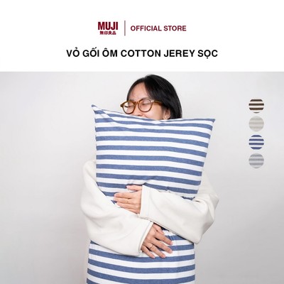 Vỏ Gối Ôm Cotton Jerey Sọc MUJI