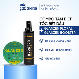 Combo sáp Glanzen và xịt tạo phồng Glanzen Booster - tạo kiểu cực bảnh