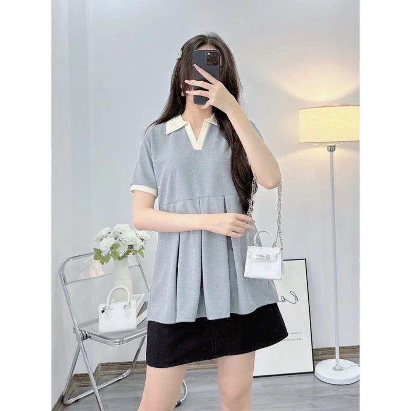 Áo bầu công sở thiết kế thời trang chất mát 45-68kg