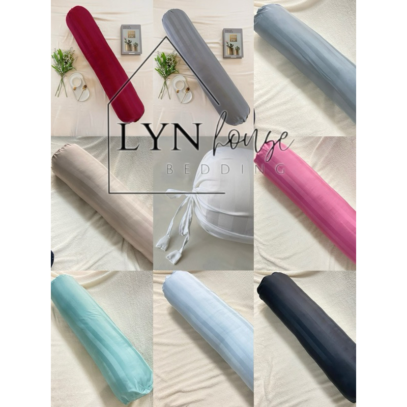 Vỏ gối ôm cotton sọc 3f Lyn House chăn ga gối nệm