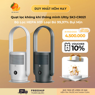 Quạt lọc không khí thông minh Ultty SKJ-CR021, Bộ Lọc HEPA H13 Loại Bỏ 99,97% Bụi Mịn, Vi Khuẩn, Bảo Hành 12 Tháng