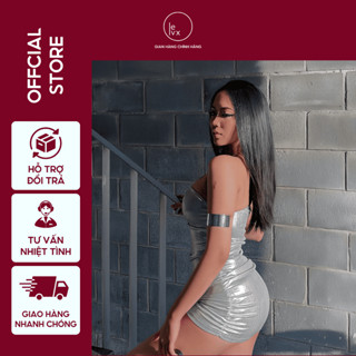 Đầm Ôm Body Cúp Ngực Màu Xám Bạc Phi Bóng Chiết Eo Tôn Dáng Tiểu Thư Sang Chảnh Váy Dự Tiệc Prom
