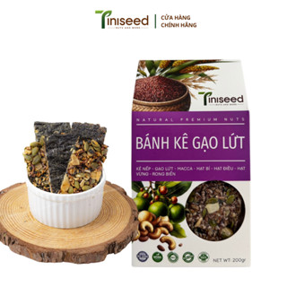 Bánh Kê Gạo Lứt TINISEED Không Đường, Bánh Hạt Dinh Dưỡng Ăn Kiêng Giảm Cân, Người Tiểu Đường, Mẹ Bầu, Eatclean 200g