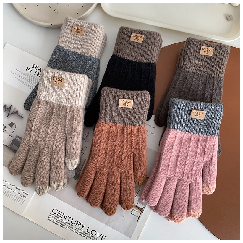Găng tay lót lông giữ ấm mùa đông thiết kế thanh lịch nhã nhặn thời trang e5