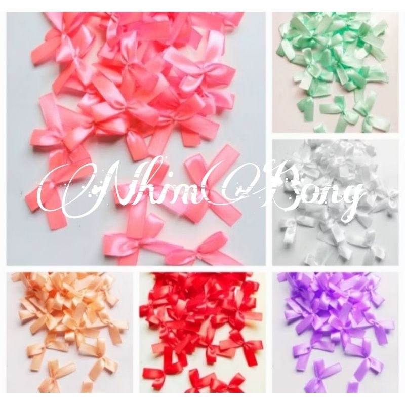 Set 50 nơ lụa size 3x3cm (N02)