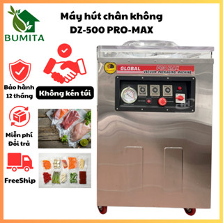 Máy Hút Chân Không Thực Phẩm Công Nghiệp DZ-500 PROMAX Công Xuất 1200W Không Kén Túi Buồng Chân Không INOX 304