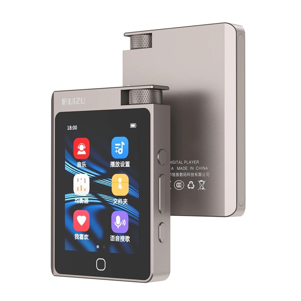 Máy nghe nhạc Bluetooth Ruizu A55 16G tích hợp bộ điều chỉnh hiệu ứng âm thanh, màn hình cảm ứng IPS