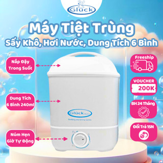 Máy Tiệt Trùng Sấy Khô Bình Sữa Đa Năng GX07 GLuck, Dung Tích 6 Bình, Đa NăngBảo Hành 24 Tháng