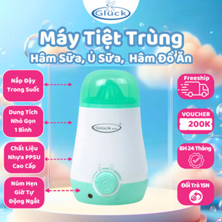 Máy Hâm Và Tiệt Trùng Bình Sữa Đơn, Đi Du Lịch, Nhỏ Gọn, Tiện Lợi Cho Bé GLuck, Bảo Hành 12 Tháng