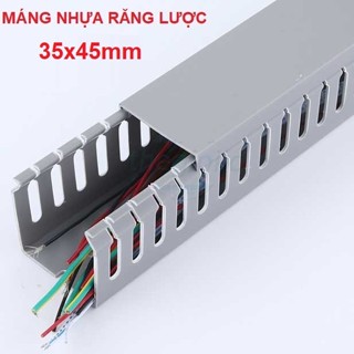  Máng nhựa răng lược 35x45 nẹp lỗ công nghiệp Tiến Phát luồn dây điện tủ điện dài 85cm 