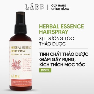 Xịt Dưỡng Thảo Dược LÁRE 100ml Kích Mọc Tóc, Giảm Gãy Rụng - Nuôi Dưỡng Tóc Chắc Khỏe, Kích Thích Tóc Mọc Dài Và Dày