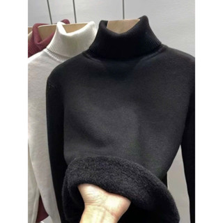 Áo len giữ nhiệt nam nữ lót lông cừu siêu ấm phối cao cổ hàng QC loại 1-TD090