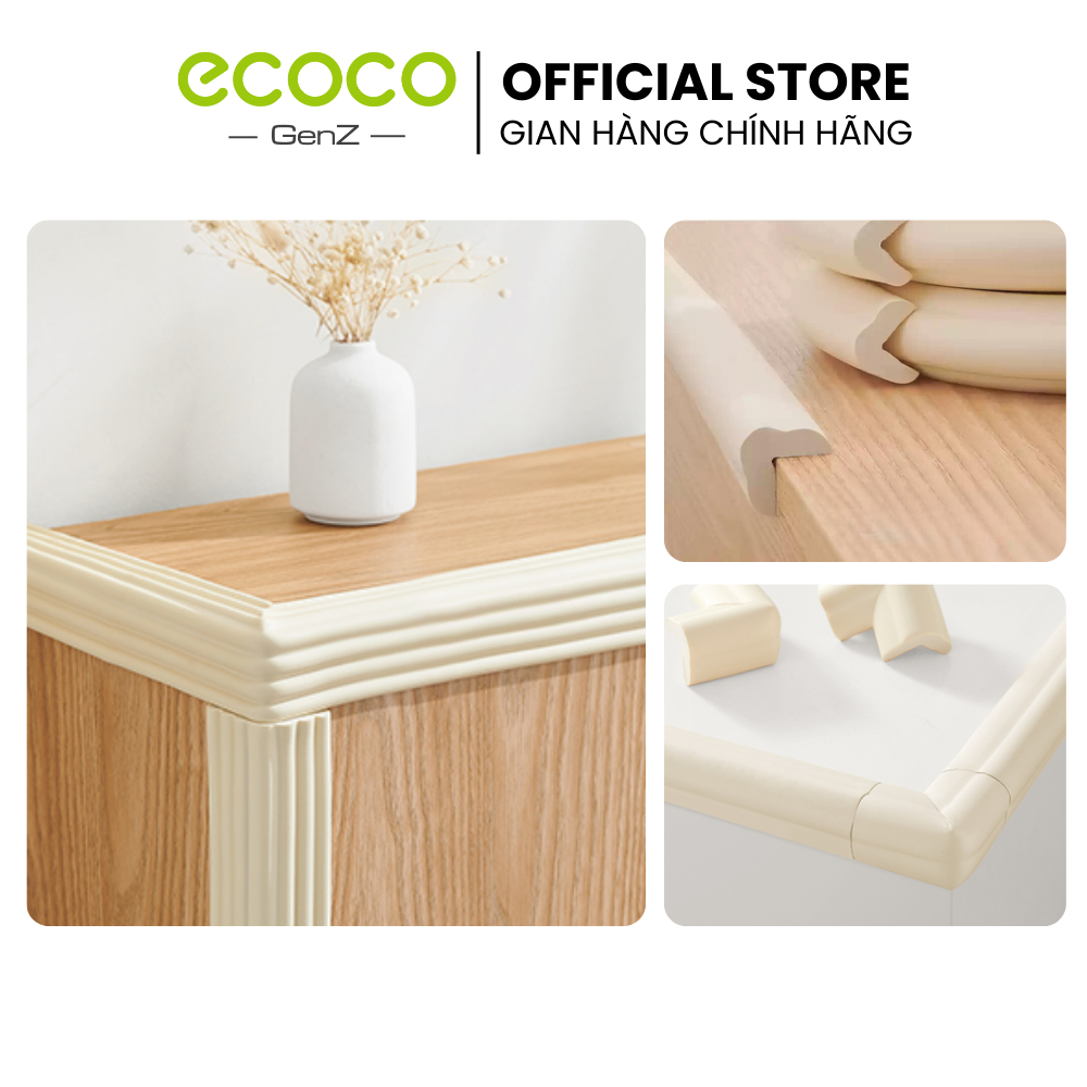 Thanh chắn nẹp góc cạnh ECOCO kèm miếng dán bảo vệ cho bé thế hệ mới | Xốp nẹp cạnh bàn,cửa đa năng 